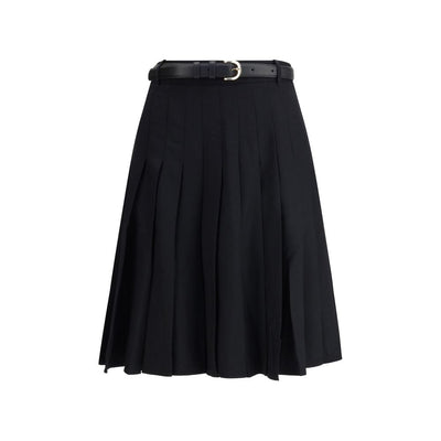 Zelfportret geplooide twill midi-rok