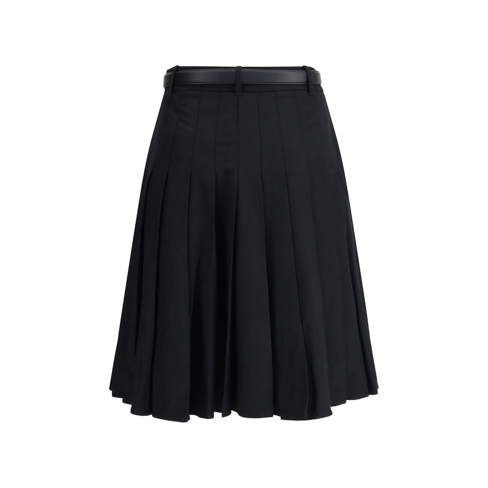 Zelfportret geplooide twill midi-rok