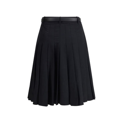 Zelfportret geplooide twill midi-rok