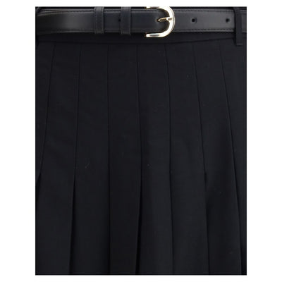 Zelfportret geplooide twill midi-rok