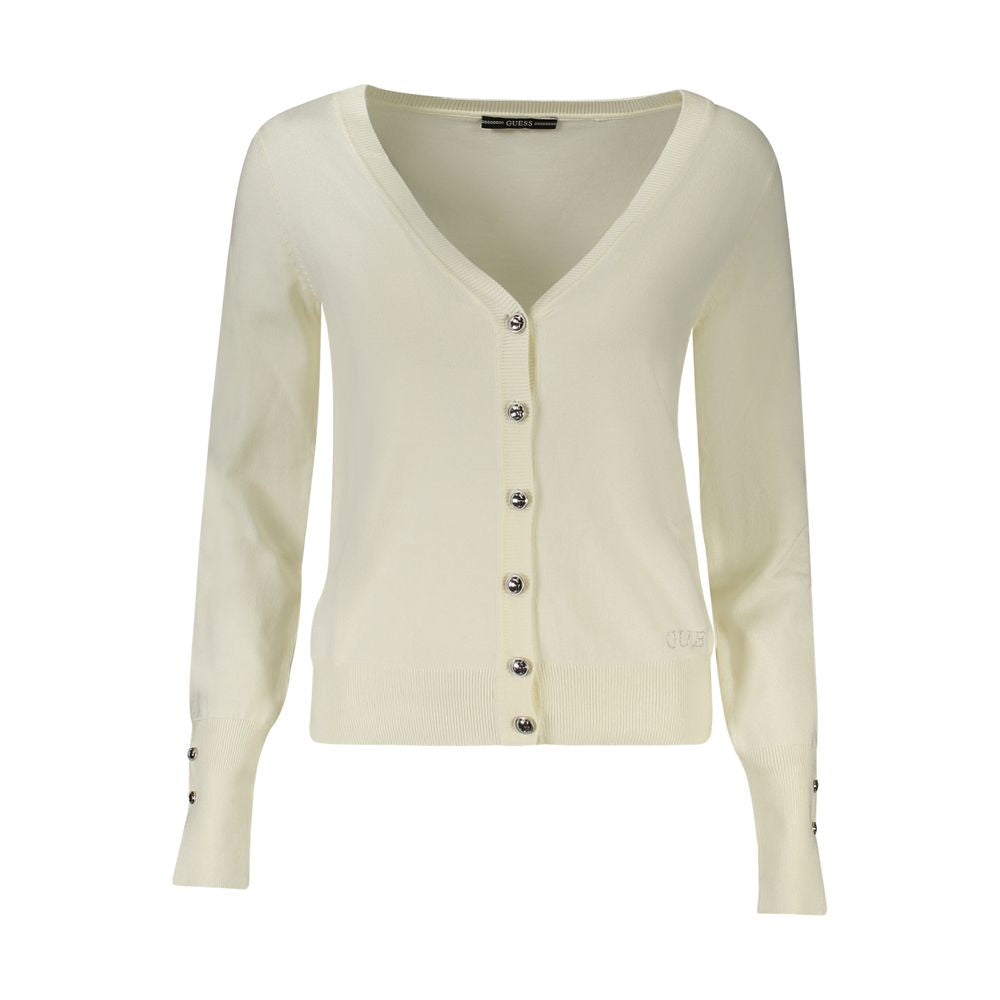 Pull Guess Jeans en viscose blanche pour femme