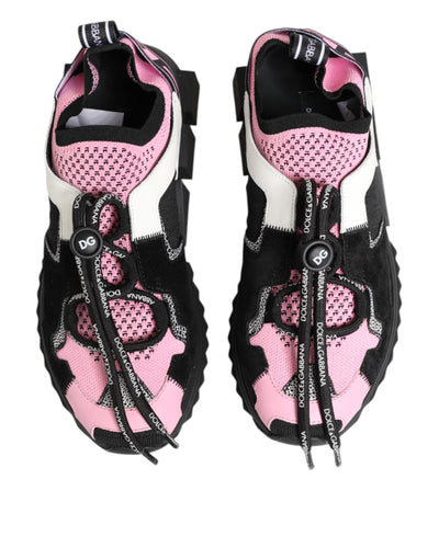 Dolce & Gabbana Pink Mesh Sorrento Trekking Sneakers Shoes