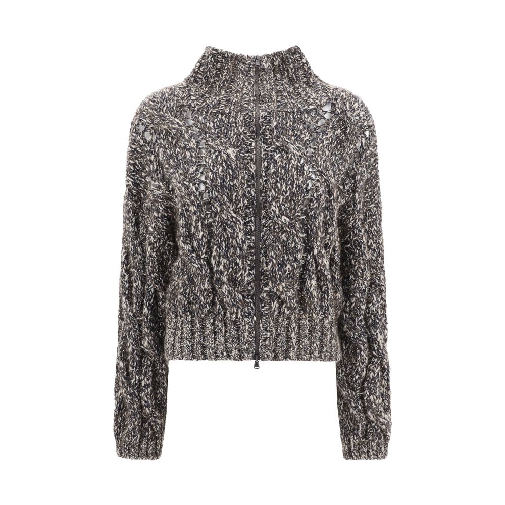 Cardigan tressé Brunello Cucinelli