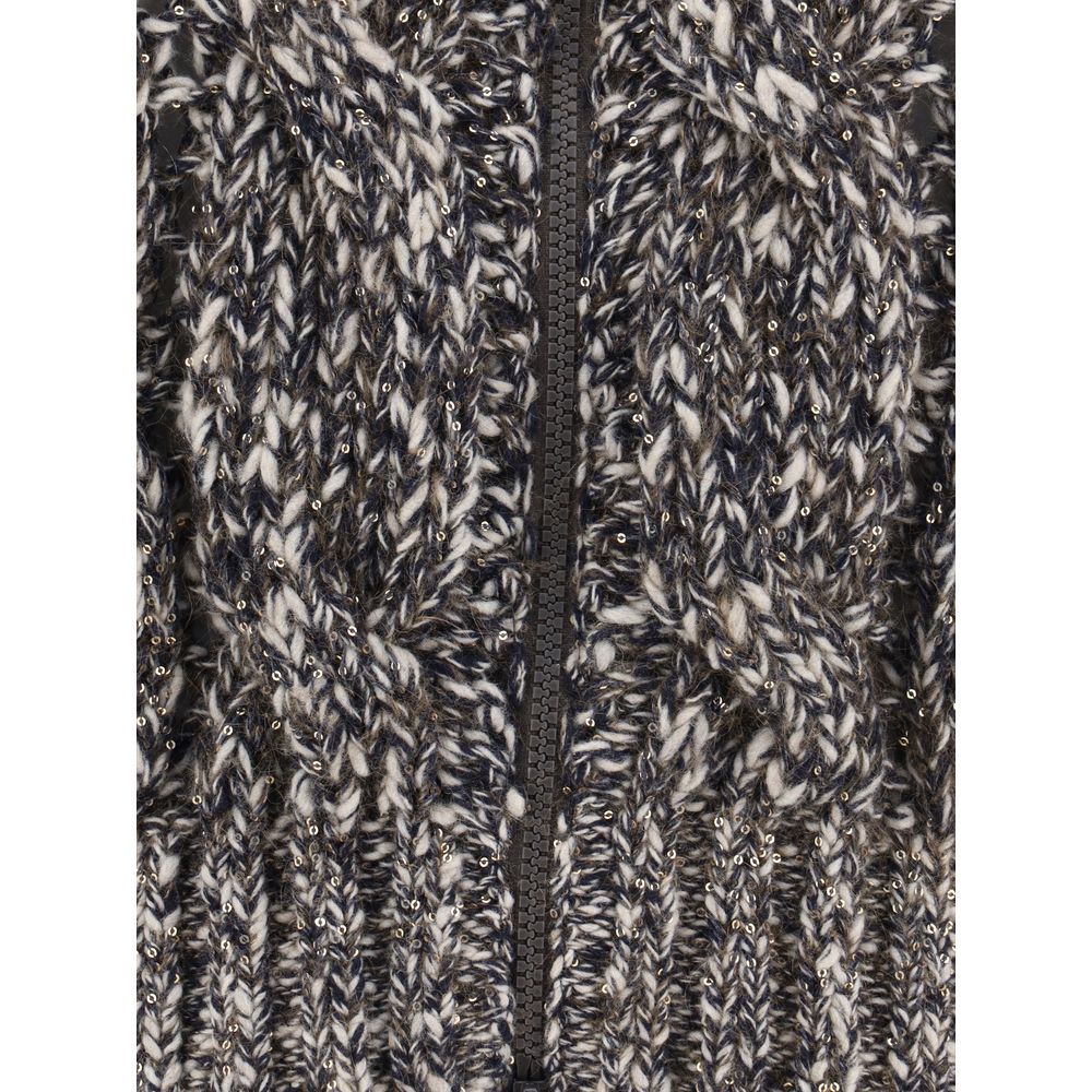 Cardigan tressé Brunello Cucinelli