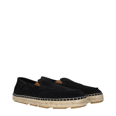 Versace Zwarte Leren Espadrilles