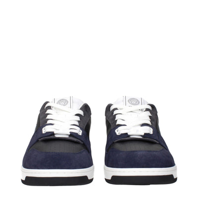 Versace blauwe leren sneakers