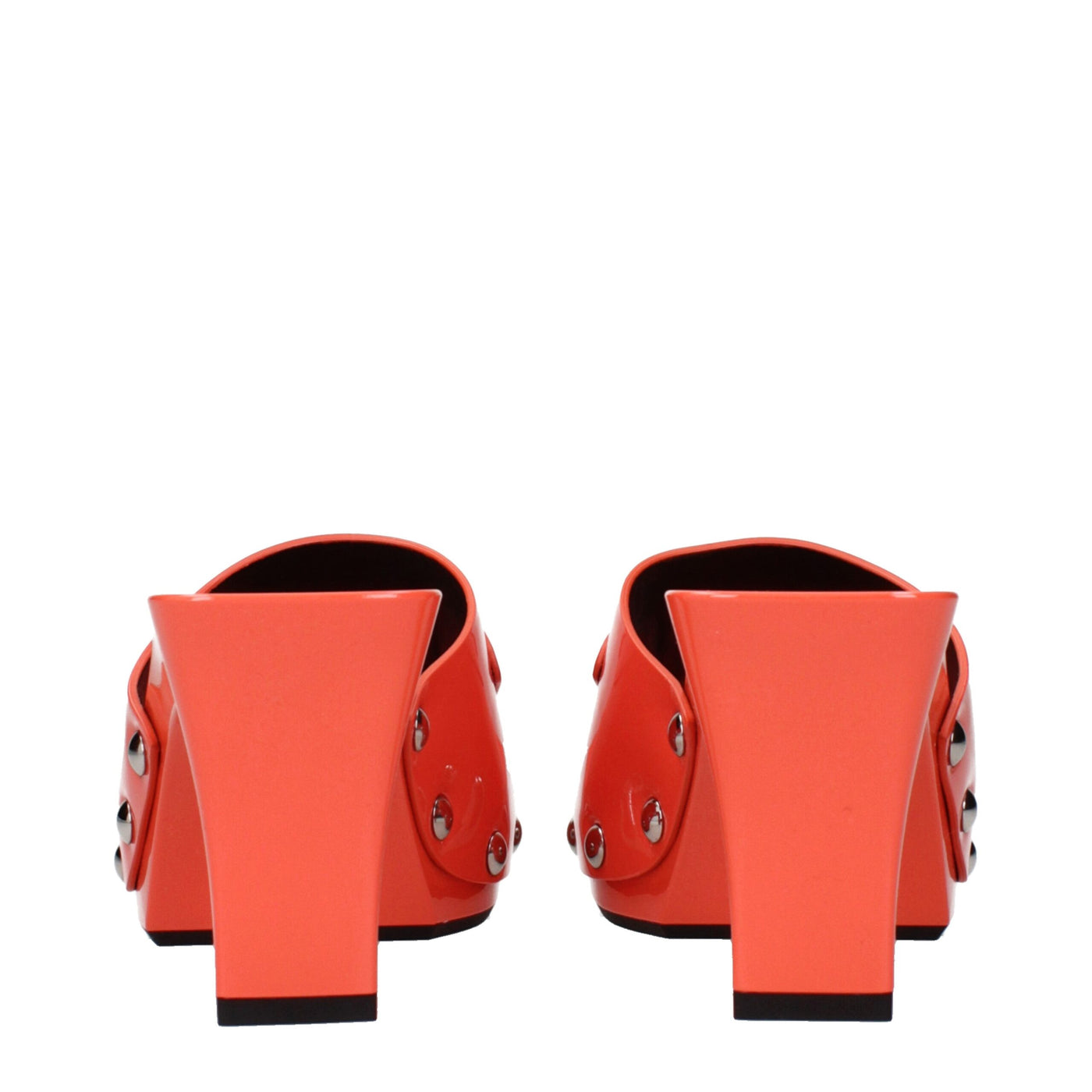 Plateformes en cuir orange Versace