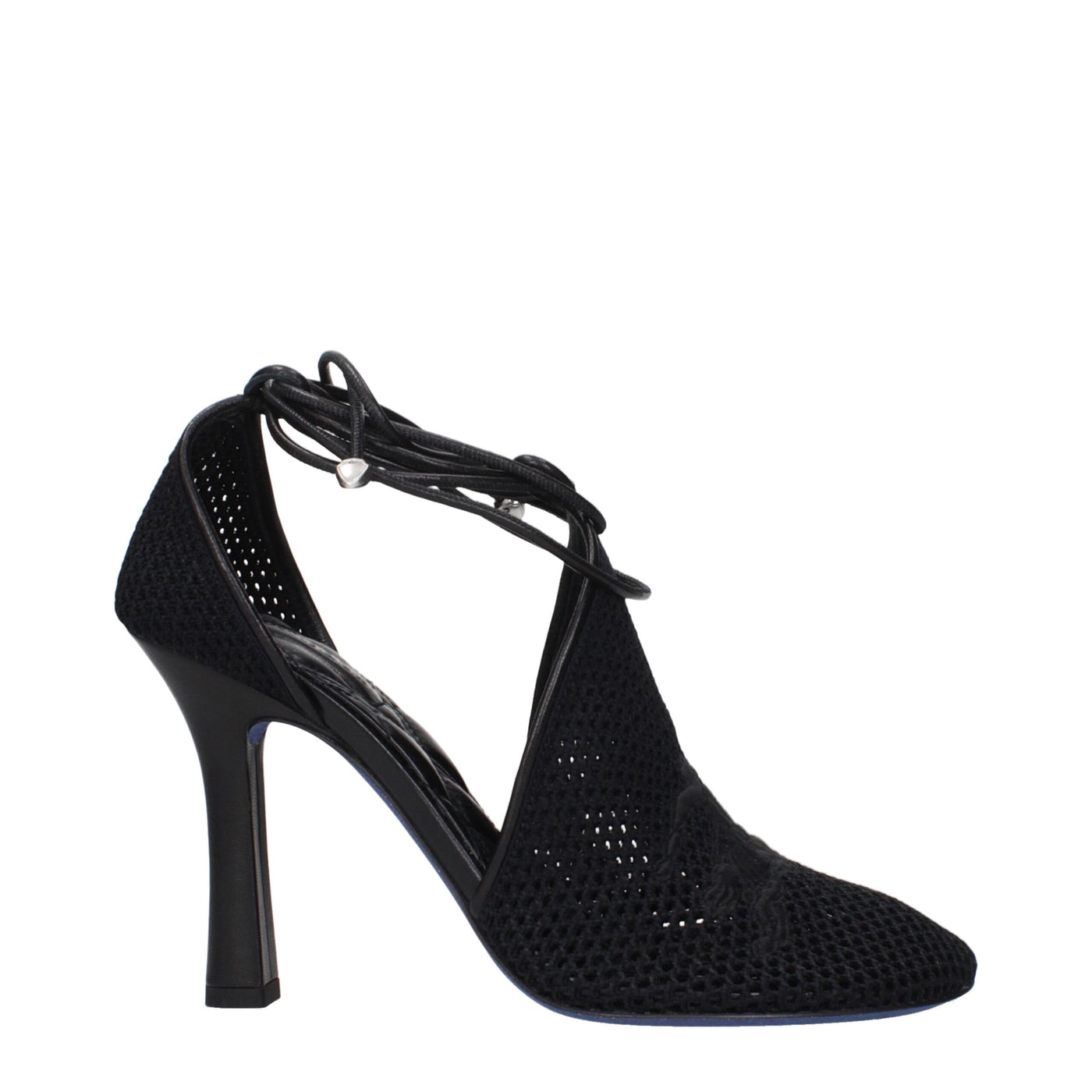 Burberry zwarte stoffen pumps met hoge hak