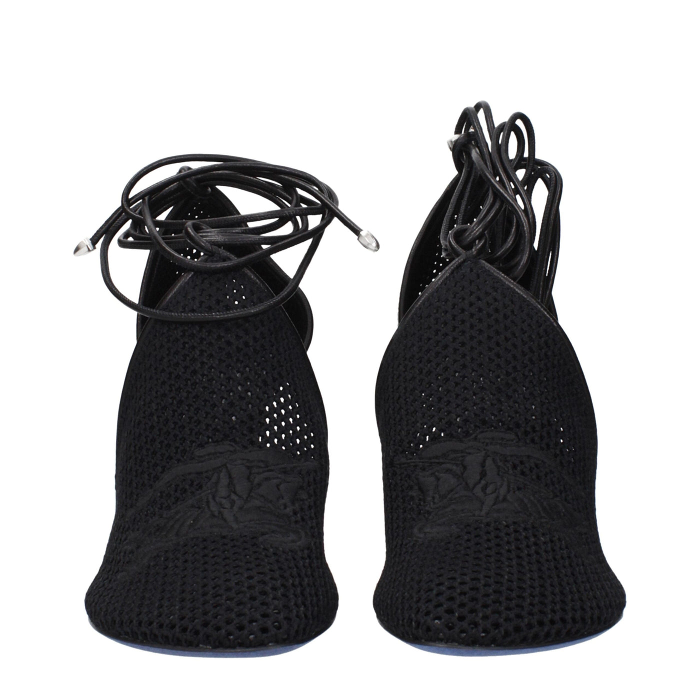 Burberry zwarte stoffen pumps met hoge hak