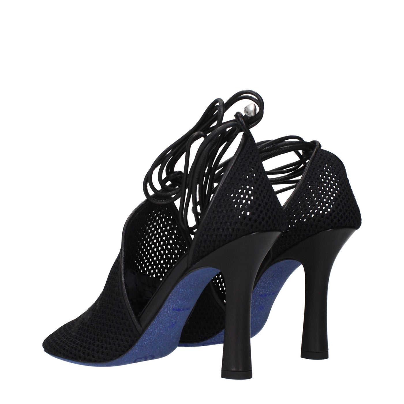 Burberry zwarte stoffen pumps met hoge hak