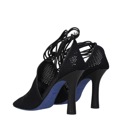 Burberry zwarte stoffen pumps met hoge hak