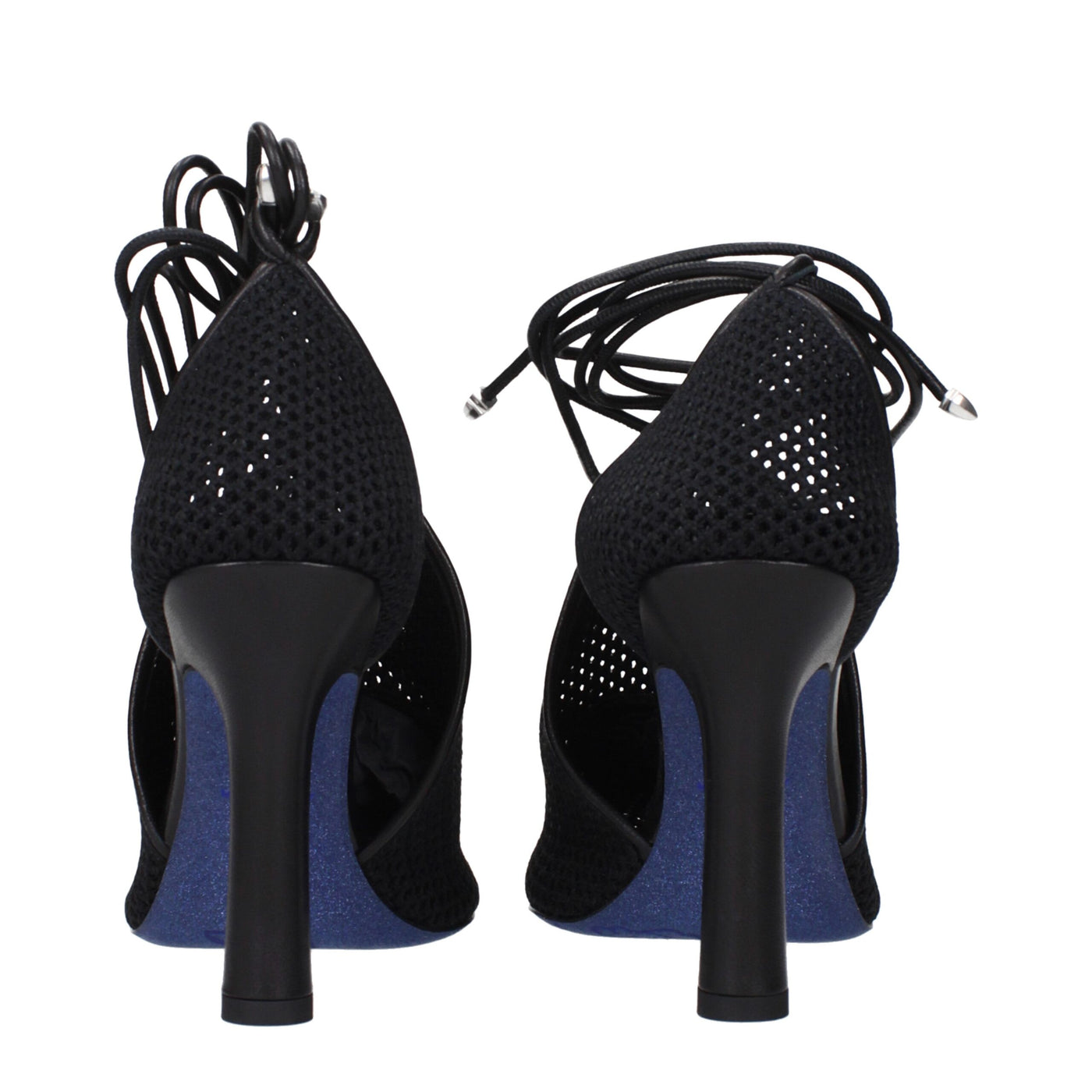 Burberry zwarte stoffen pumps met hoge hak