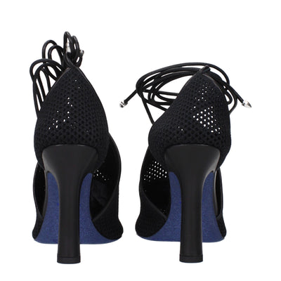 Burberry zwarte stoffen pumps met hoge hak