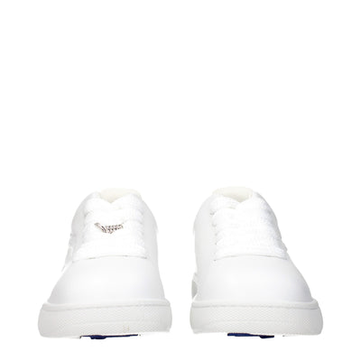 Burberry Baskets basses en cuir blanc