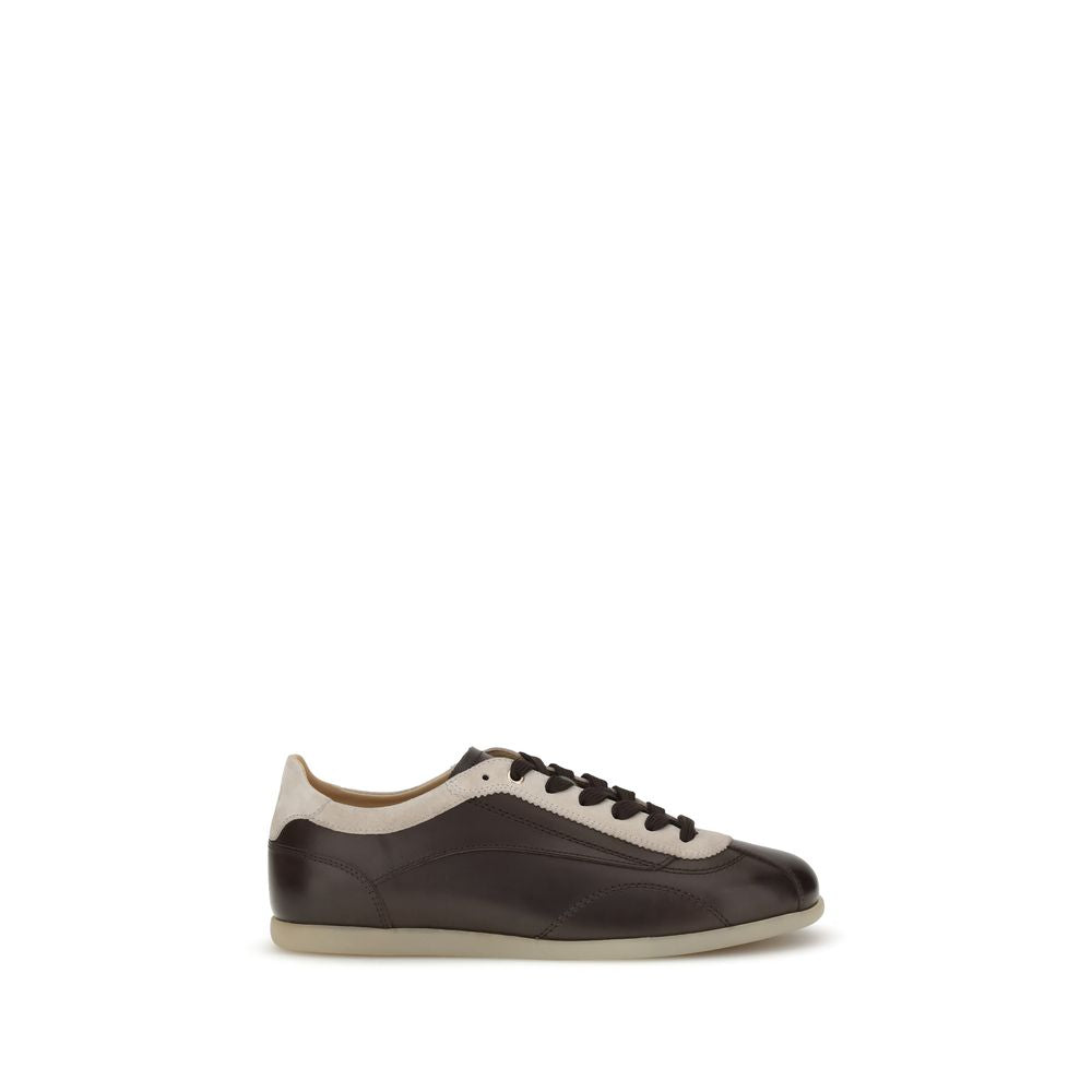 Brunello Cucinelli Sneakers van kalfsleer en suède