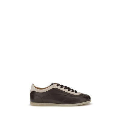 Brunello Cucinelli Sneakers van kalfsleer en suède