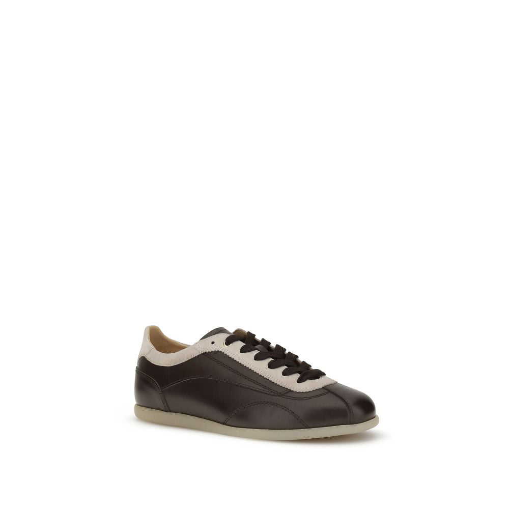 Brunello Cucinelli Sneakers van kalfsleer en suède