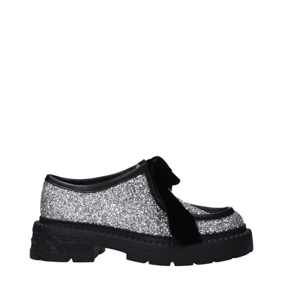 Jimmy Choo Grijze Plastic Slip-On Loafers