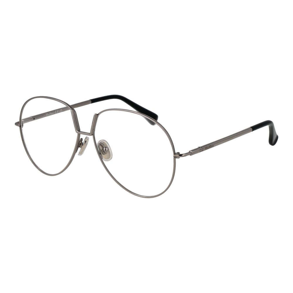 Monture de lunettes pour femme Max Mara, couleur argent.