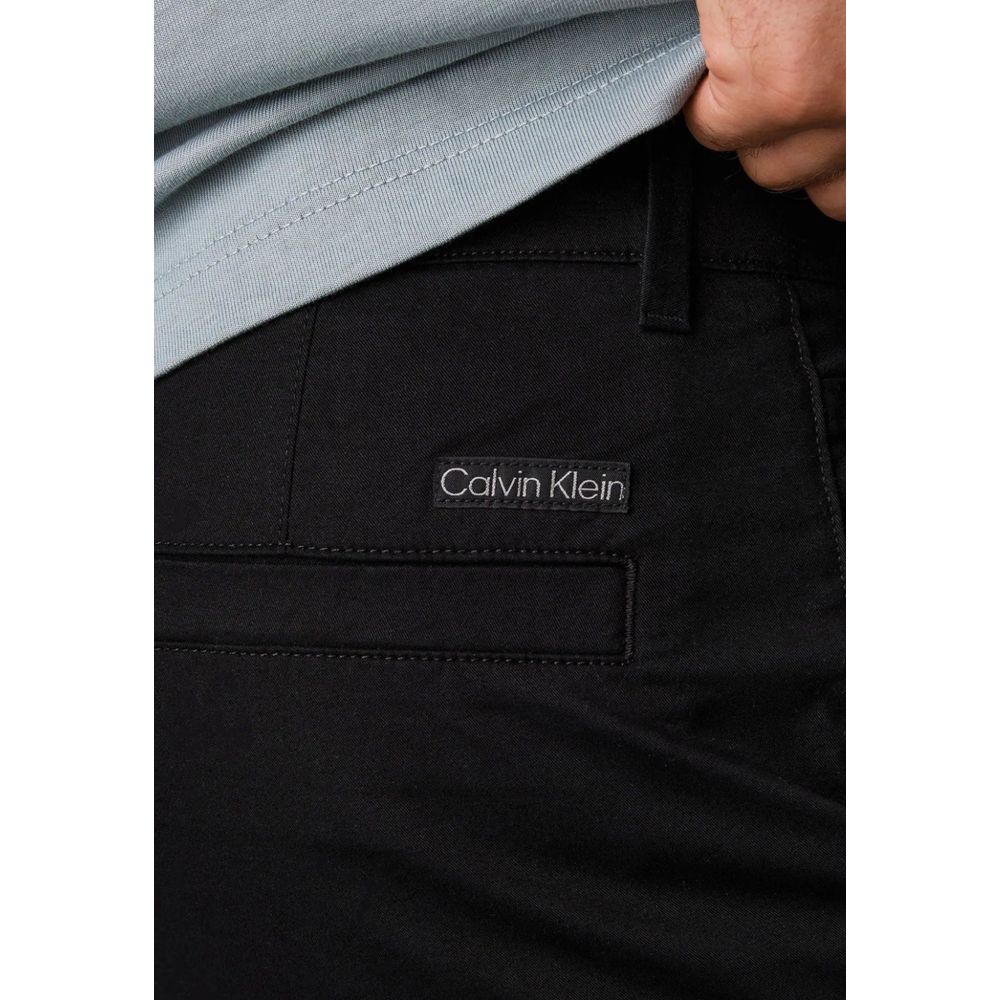 Calvin Klein Jeans Zwarte Gerecyclede Katoenen Broek