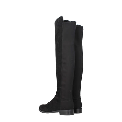 Stuart Weitzman Black Leather Over The Knee