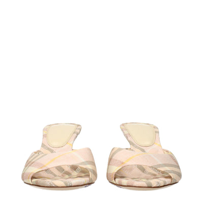 Burberry Pink Fabric Stiletto Heels Sandals