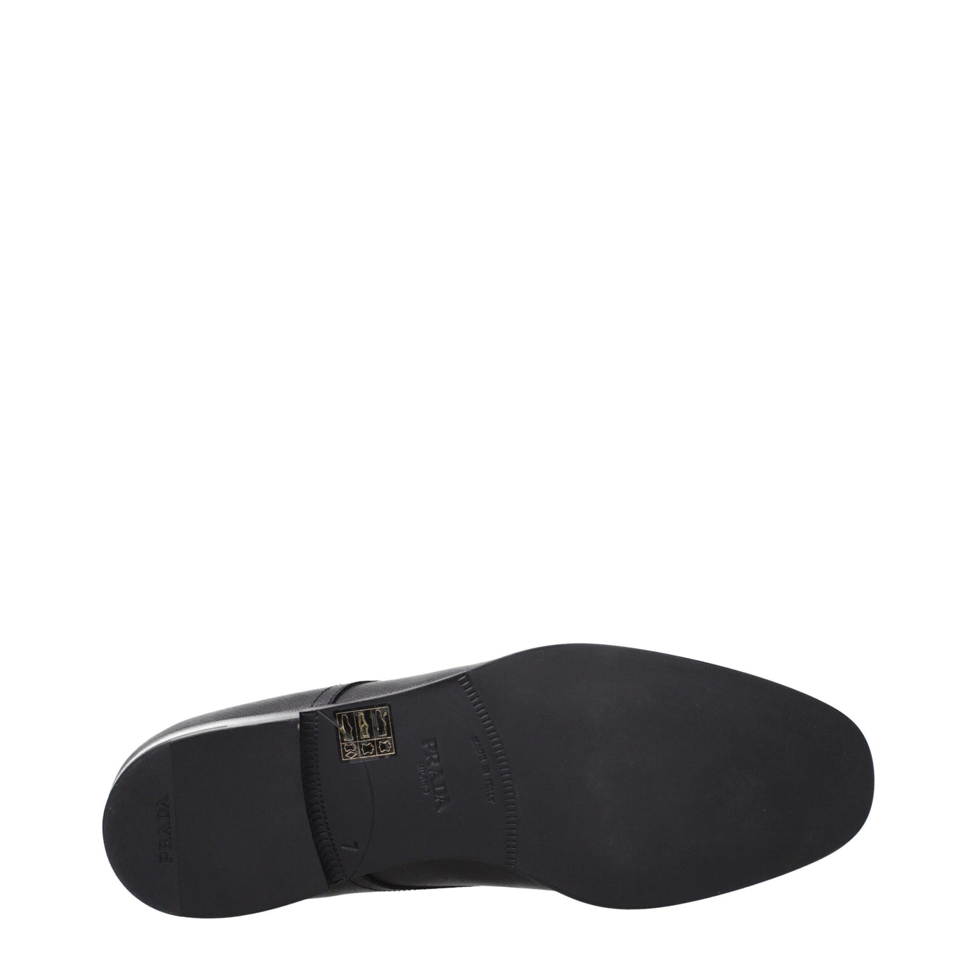 Prada Black Leather Oxfords And Derbies