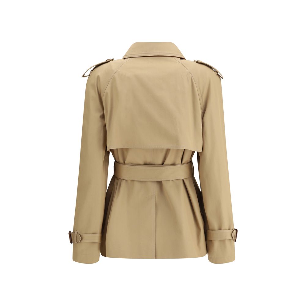 Manteau-pluie court en gabardine de coton Chloé