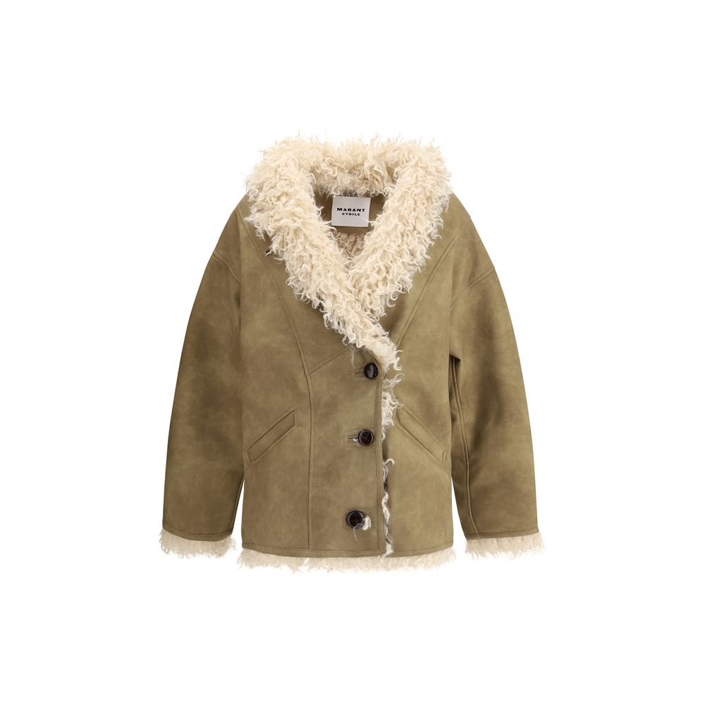 Manteau en fausse fourrure effet mouton bélier Clea de Marant Etoile