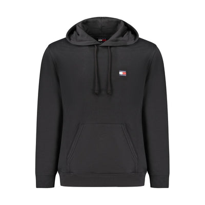 Tommy Hilfiger "Black Cotton Men Sweater with Central Pocket"