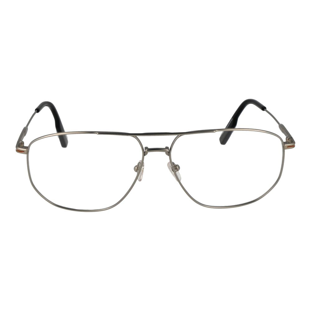 Monture de lunettes pour homme Ermenegildo Zegna, couleur argent.