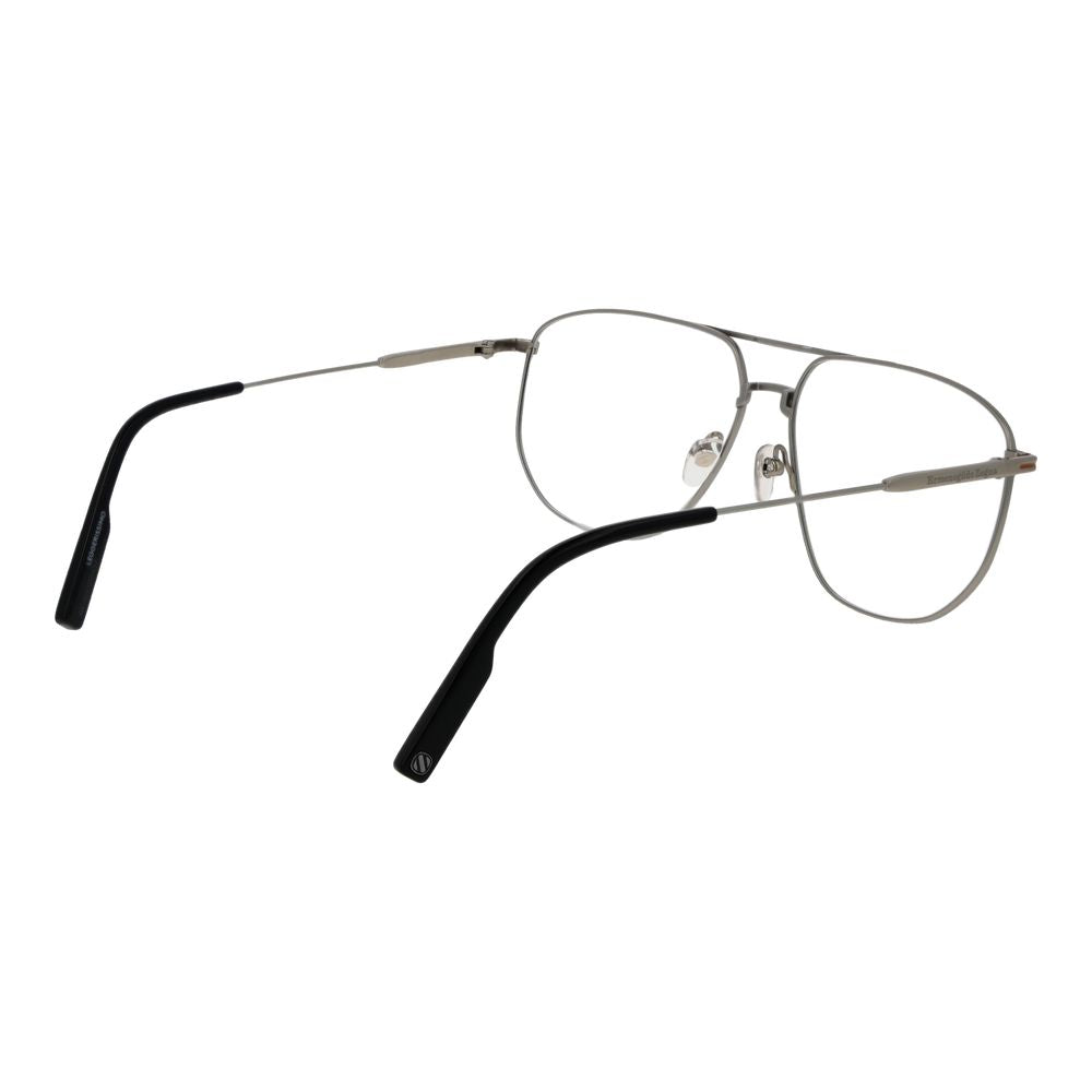 Monture de lunettes pour homme Ermenegildo Zegna, couleur argent.