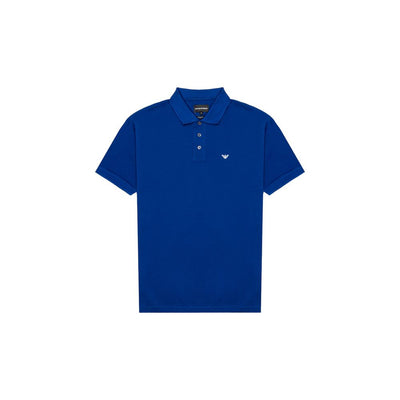 Emporio Armani Blue Cotton Polo Shirt
