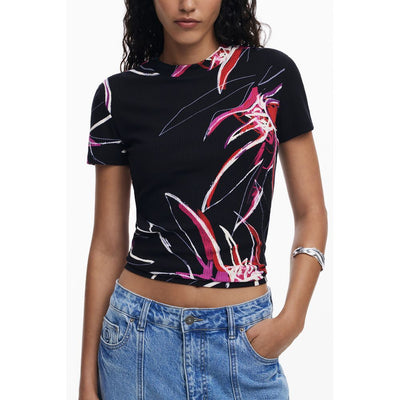 Haut Desigual en viscose noire pour femme
