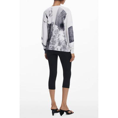 Pull femme Desigual en viscose blanche