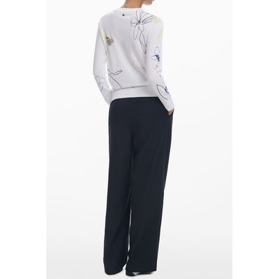 Pull femme Desigual en viscose blanche