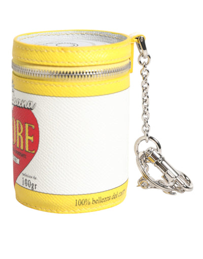 Dolce & Gabbana Amore Leather Multicolor Bag Charm Coin Case Keychain Keyring