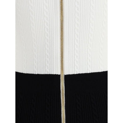 Balmain Braided pattern midi Dress