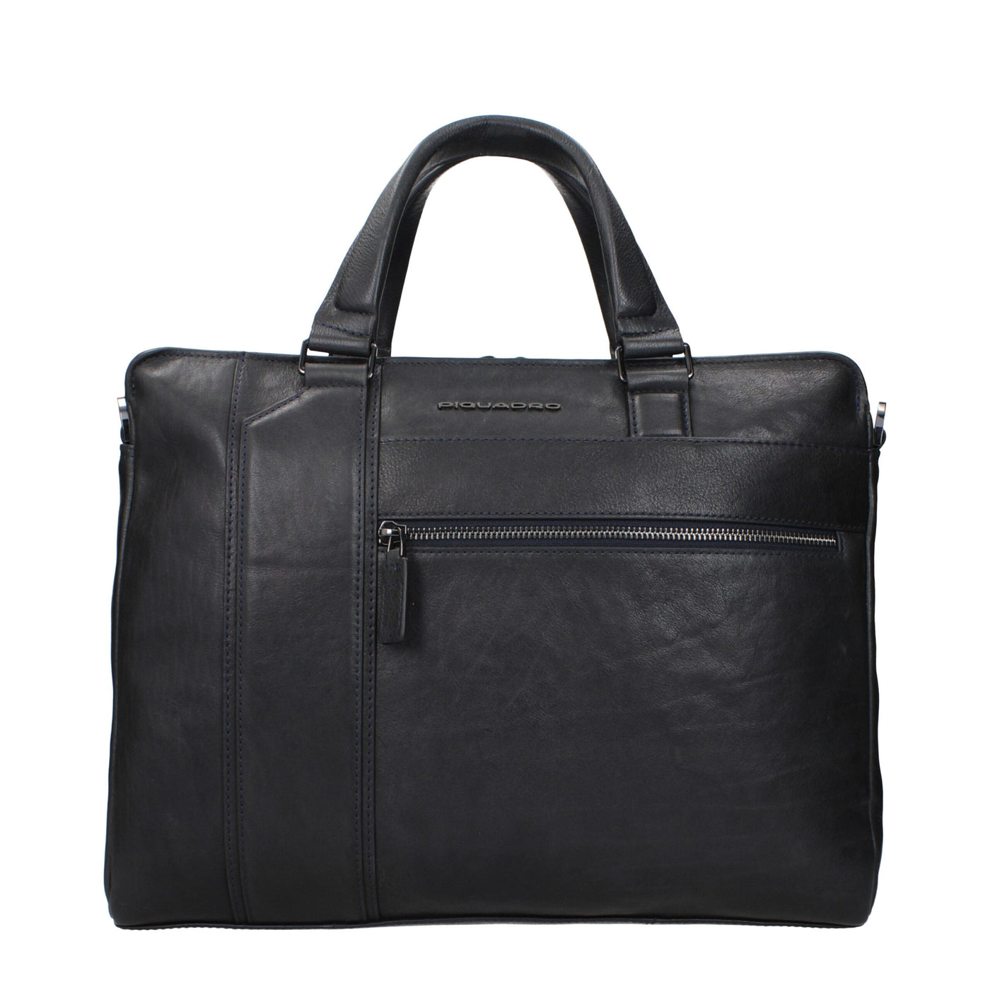 Piquadro Blue Leather Business And Laptop Bags