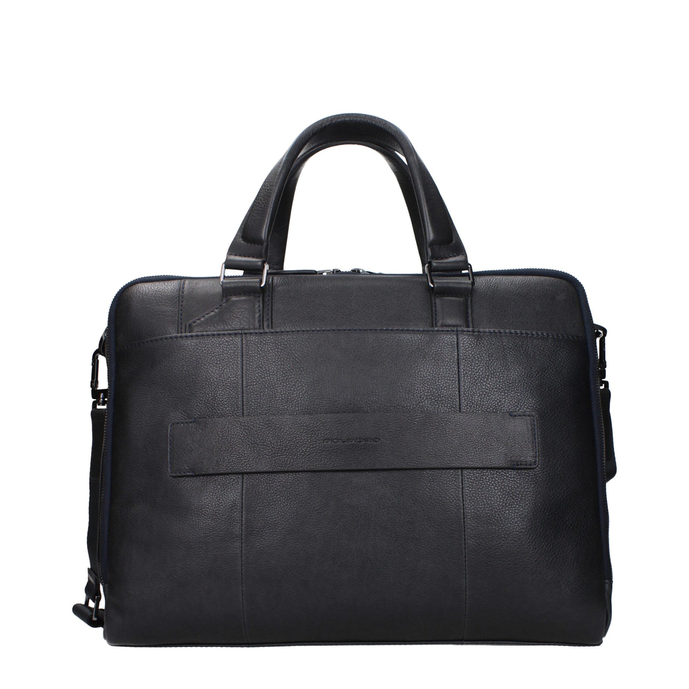 Piquadro Blue Leather Business And Laptop Bags
