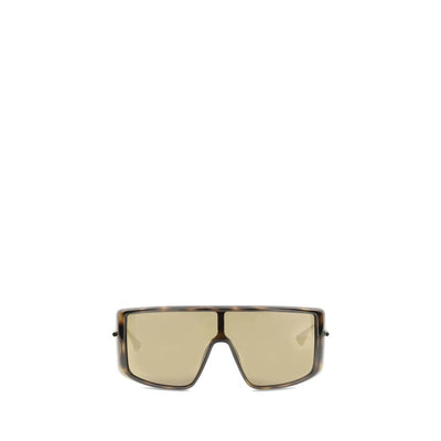 Alexander McQueen Havana T-Bar Visor Sunglasses