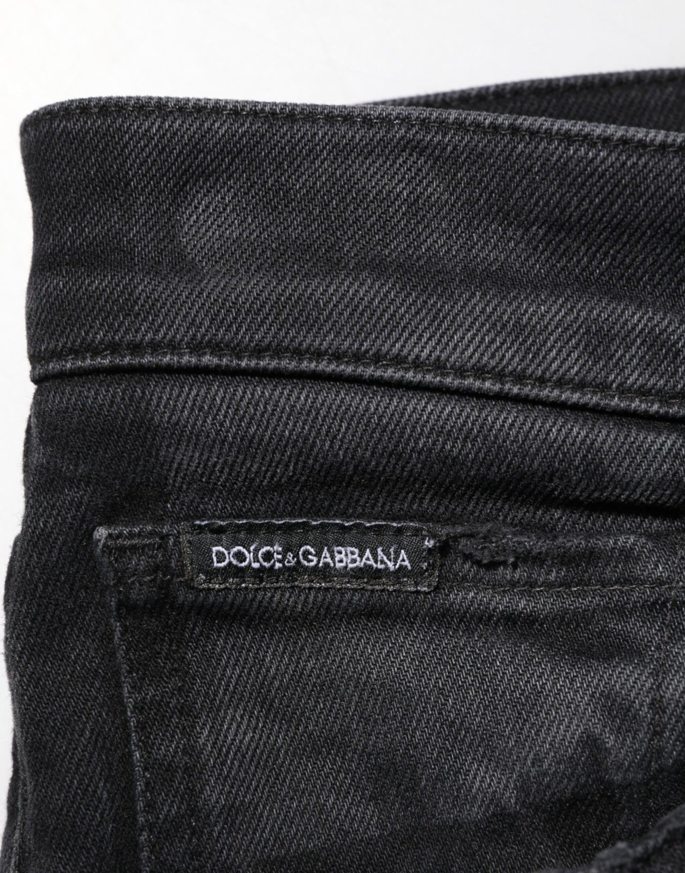 Dolce & Gabbana Black Slim Fit Stretch Men Denim Pants Jeans