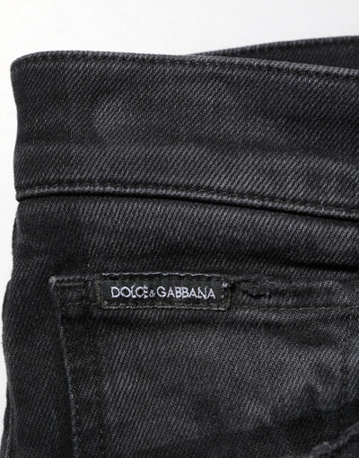 Dolce & Gabbana Black Slim Fit Stretch Men Denim Pants Jeans