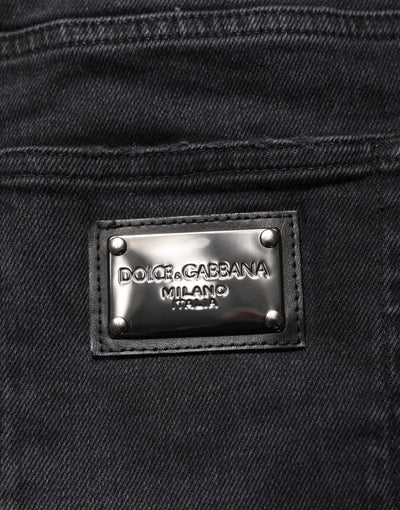 Dolce & Gabbana Black Slim Fit Stretch Men Denim Pants Jeans