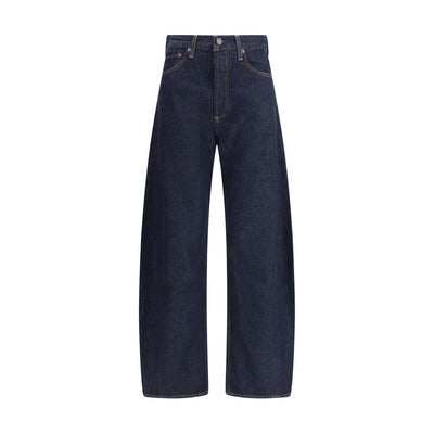 Agolde Luna Pieced Taper Jeans high waist color rinse