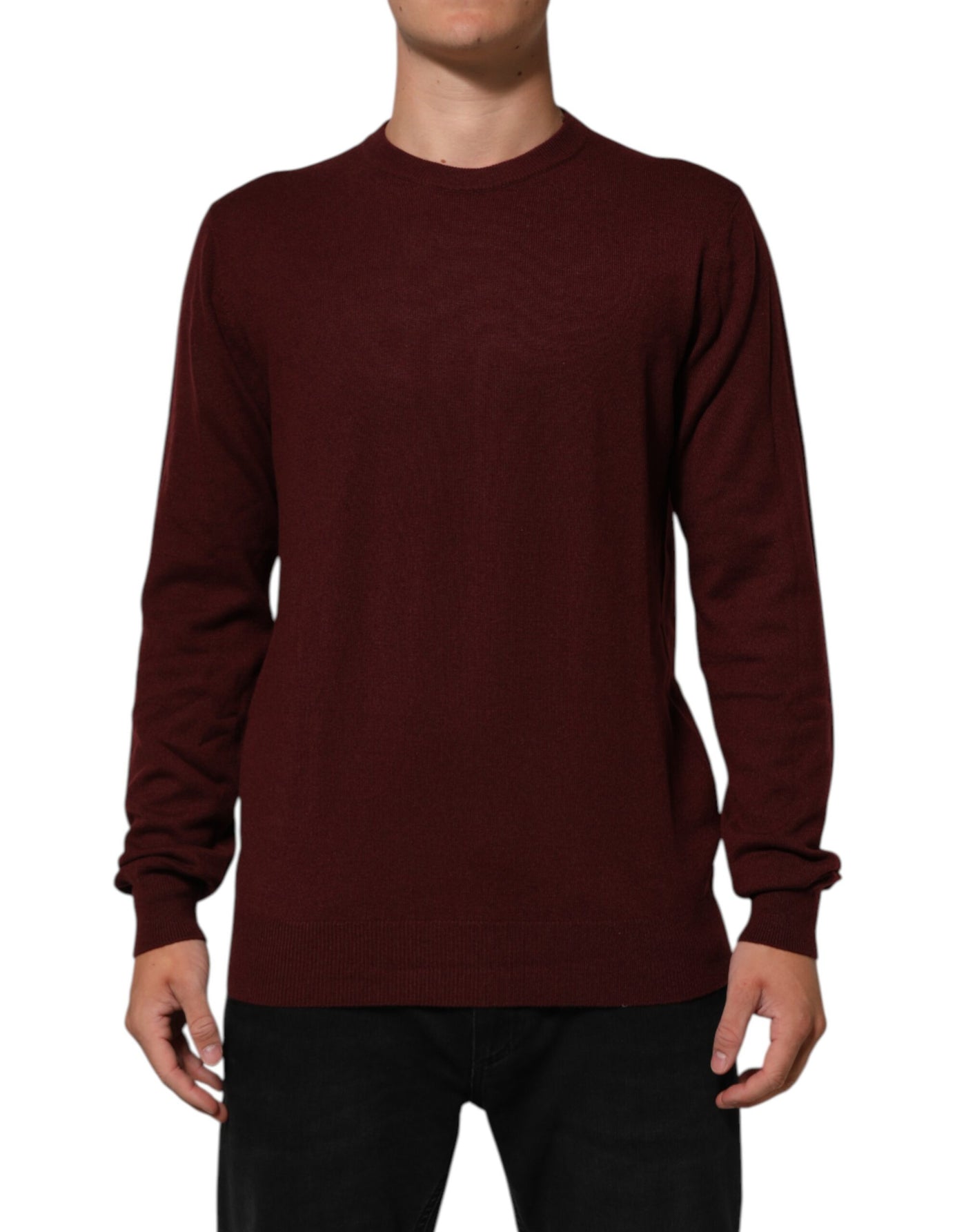 Pull ras du cou en cachemire marron Dolce &amp; Gabbana