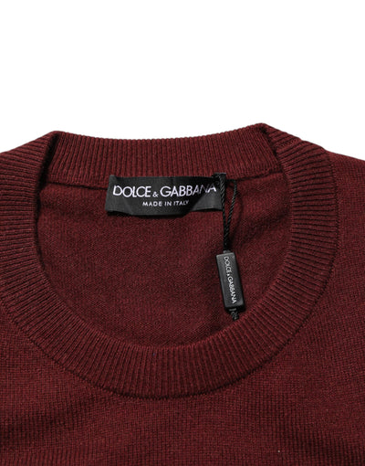 Pull ras du cou en cachemire marron Dolce &amp; Gabbana