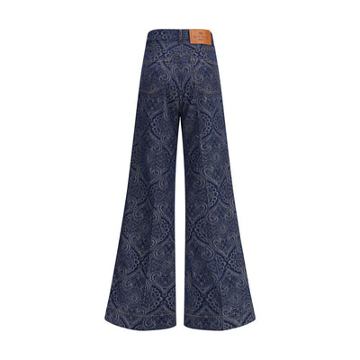 Etro Jacquard-patterned flare Jeans