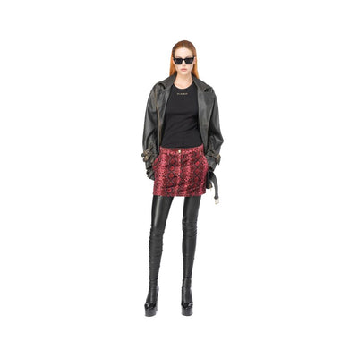 PINKO Red Cotton Women's Miniskirt