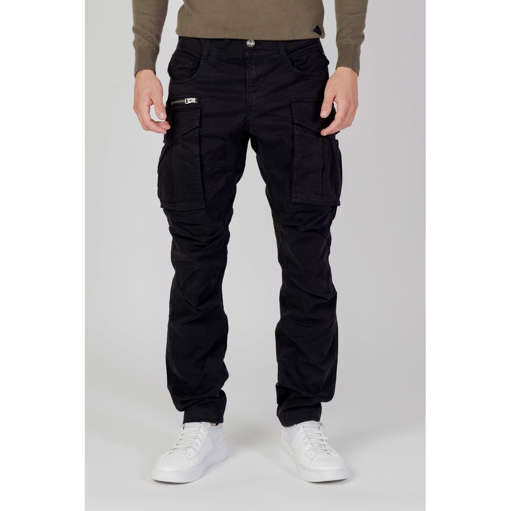 Replay Black Cotton Relaxed Fit Jean